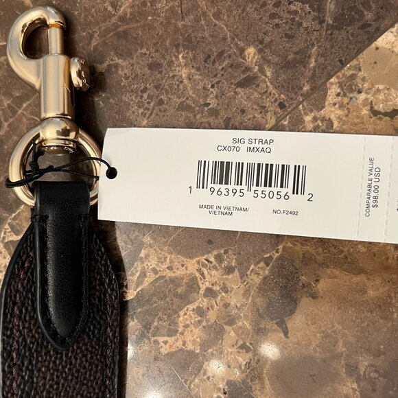 NWT Coach Rowan Large Black Satchel Bag & an Extra Coach Strap (Reversible) - Picture 14 of 14